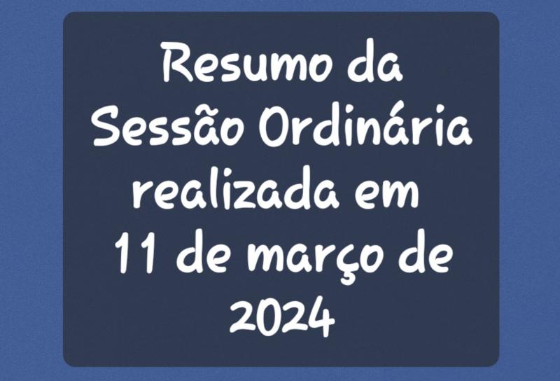 SESSÃO ORDINÁRIA